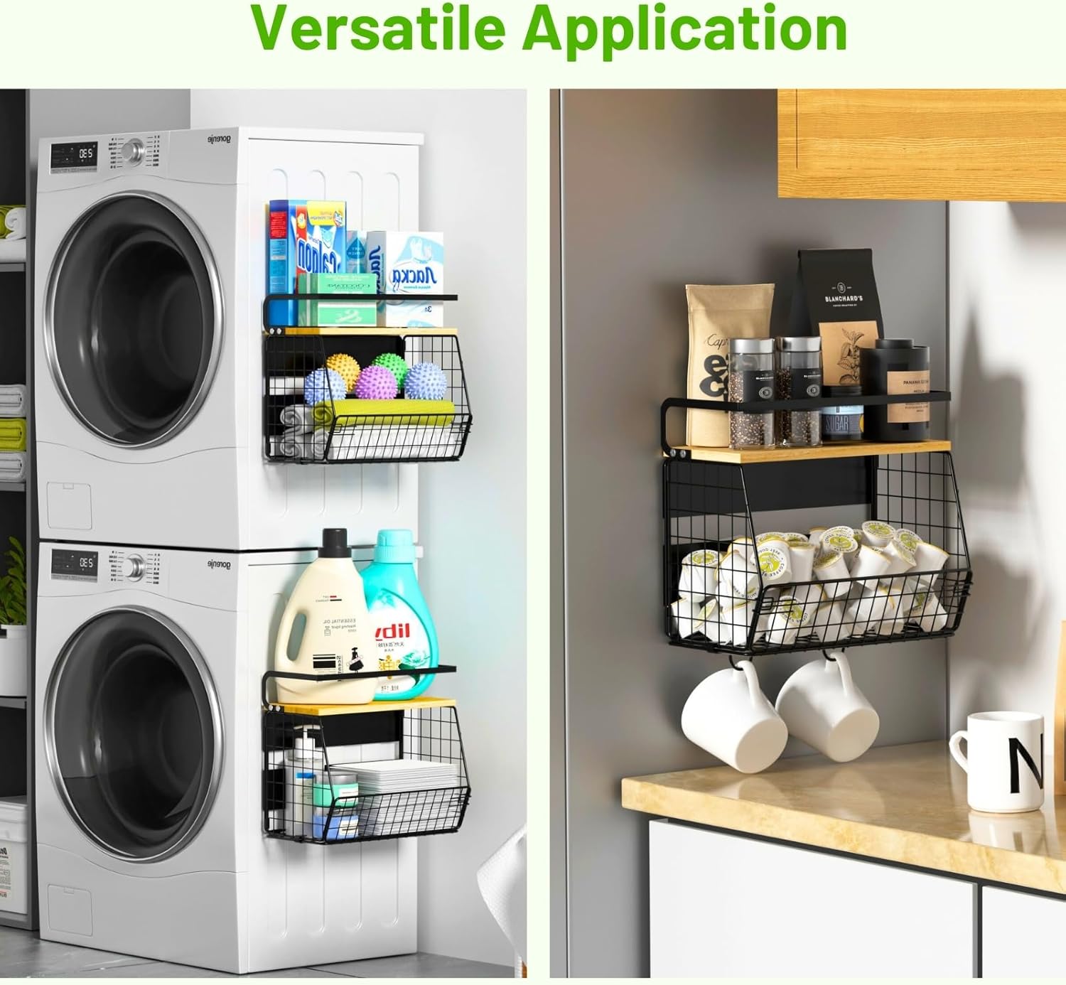 Heavy Duty Magnetic Fridge Shelf Organizer, 15kg Load Kitchen Storage Rack, No Drill Space Saving Organizer for Kitchen and Pantry