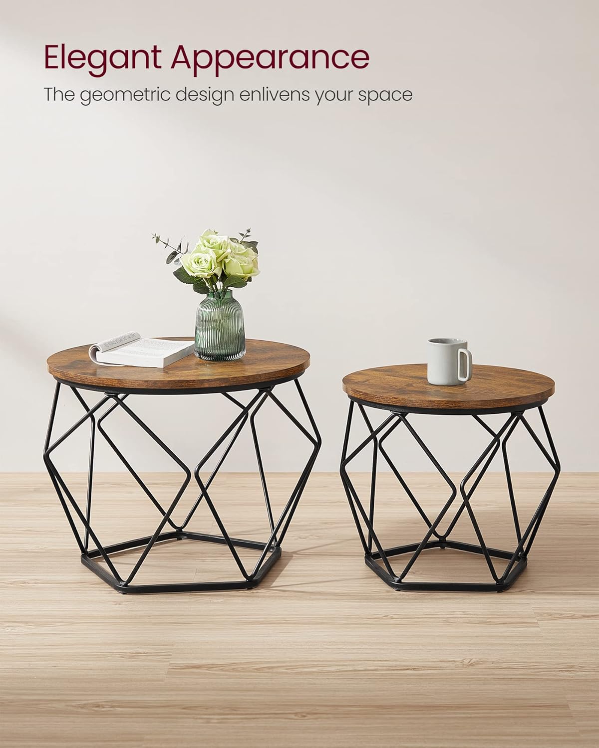 Modern 2-Piece Coffee Table Set for Compact Living