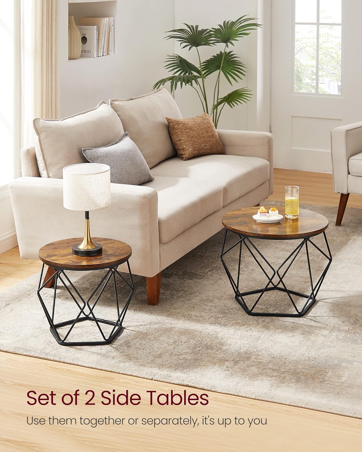 Modern 2-Piece Coffee Table Set for Compact Living
