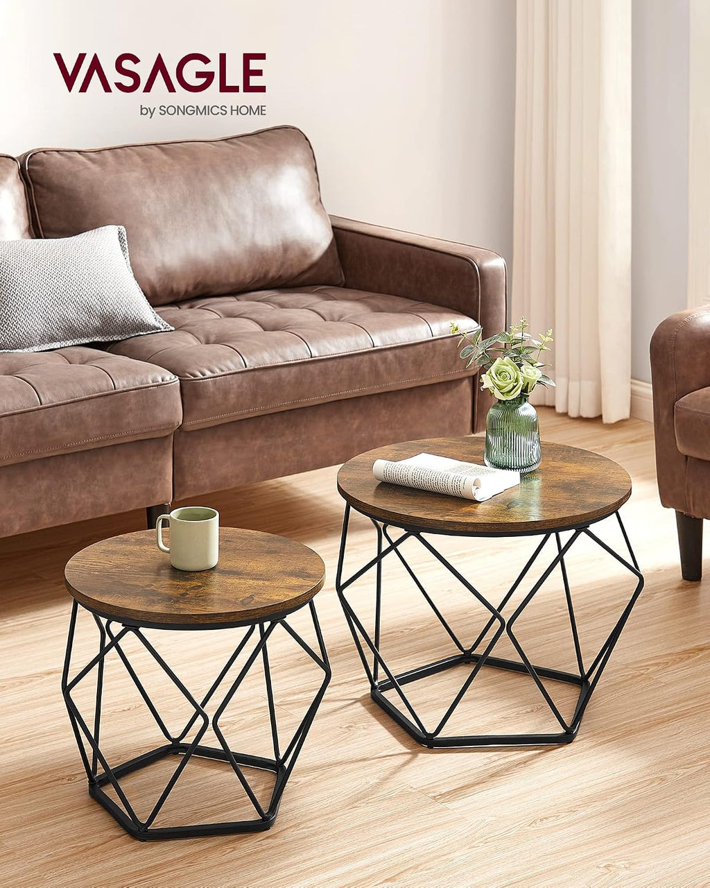 Modern 2-Piece Coffee Table Set for Compact Living